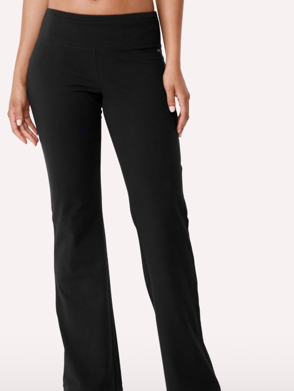 Jockey High-Waist Women's Stretch Yoga Pants - black Small  31.5 Inseam